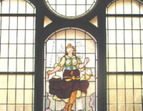Glasbild im Treppenhaus des Landgerichts